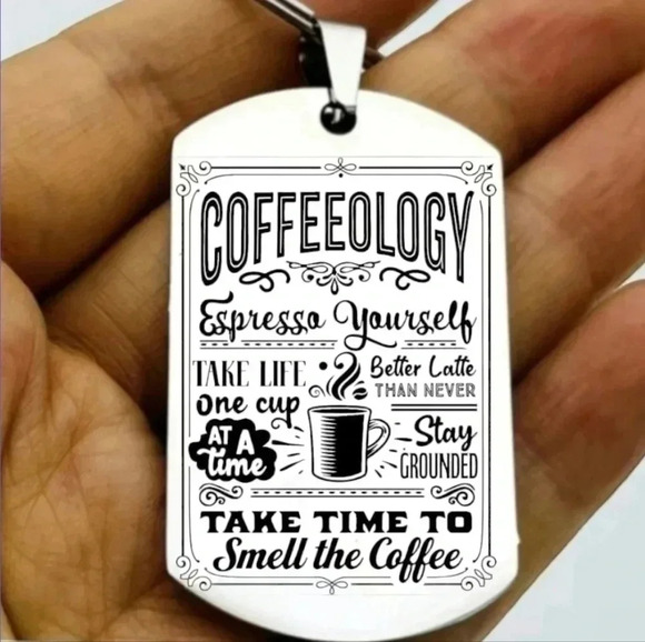 Coffee drink hot enjoying hot Keychain - Picture 1 of 1